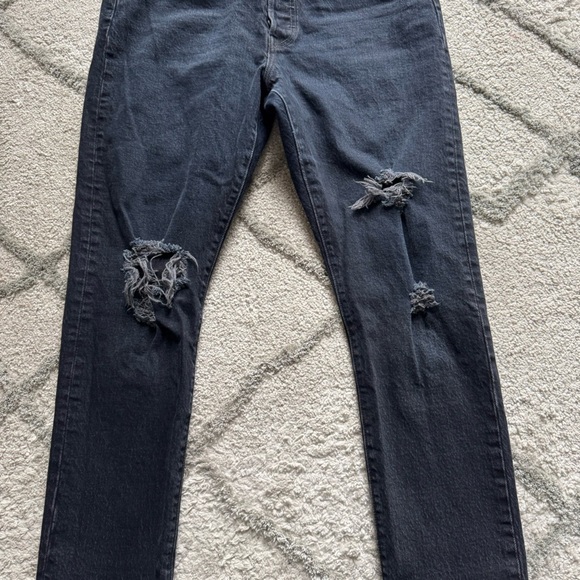 Levi’s jeans premium 501 washed black high rise button fly slim taper 31 - Picture 5 of 12